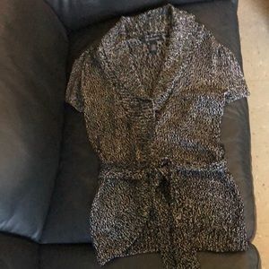 INC Short Sleeve Belted Cardigan